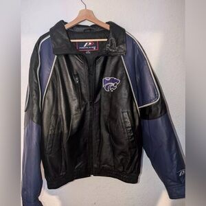K-state Wildcats Varsity Leather Jacket Size Large